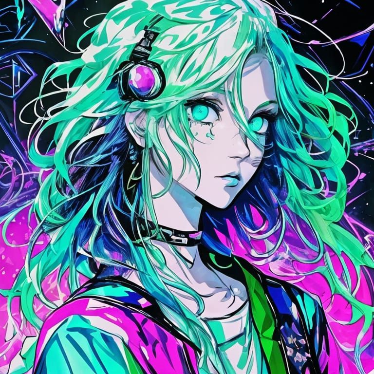 Cyberpunk Hero and Villain Dating in Library