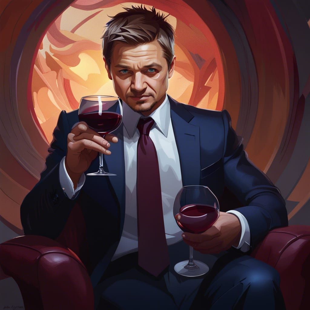 Jeremy Renner Offering You A Glass