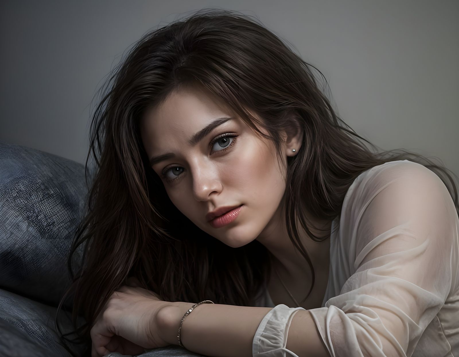 Young Woman Lying Down