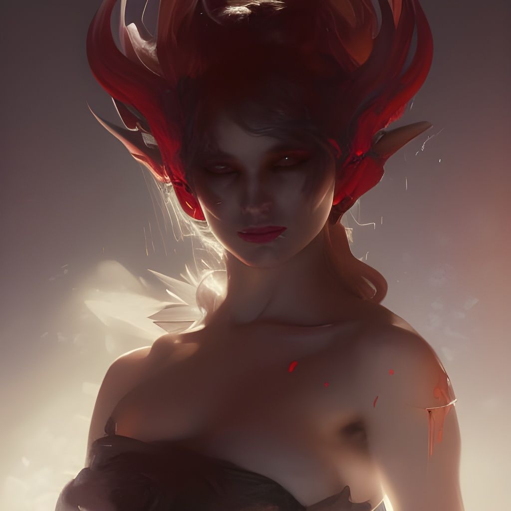 Detailed Portrait of a Demonic Eldridge Queen