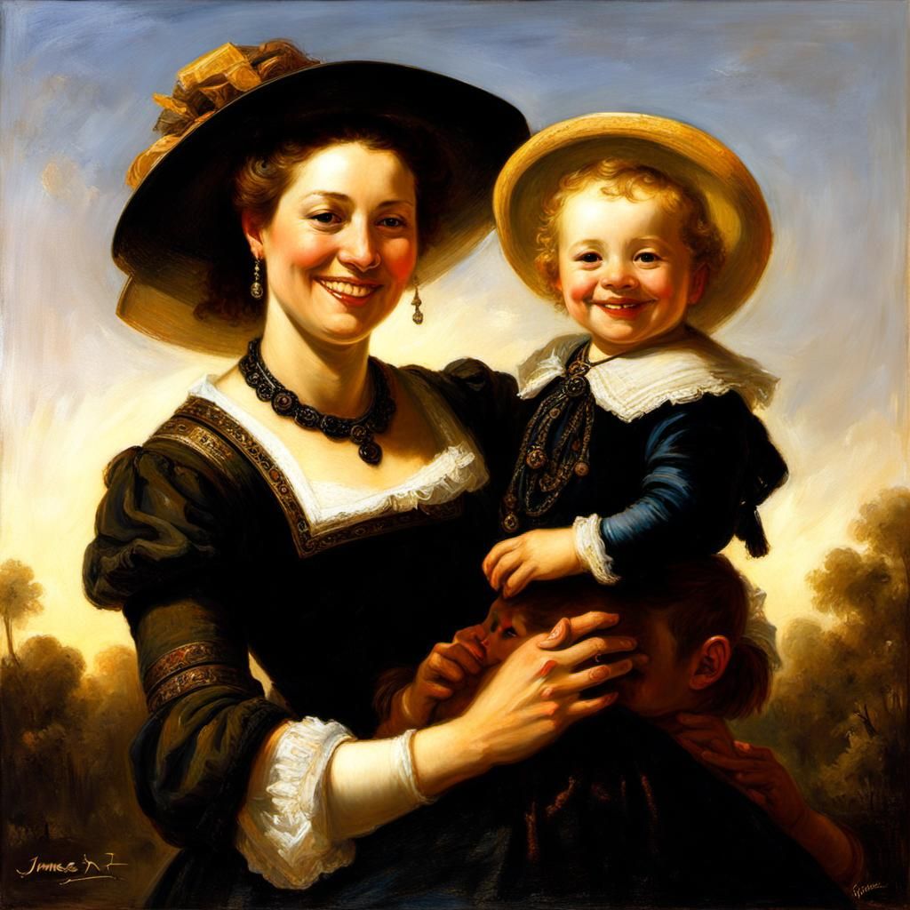 Mother and her baby by Rembrandt!