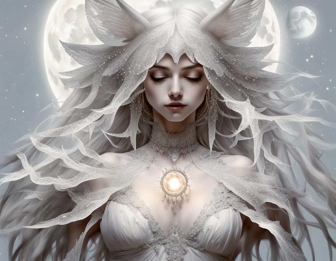 Nocturnal Sprite Under the Full Moon