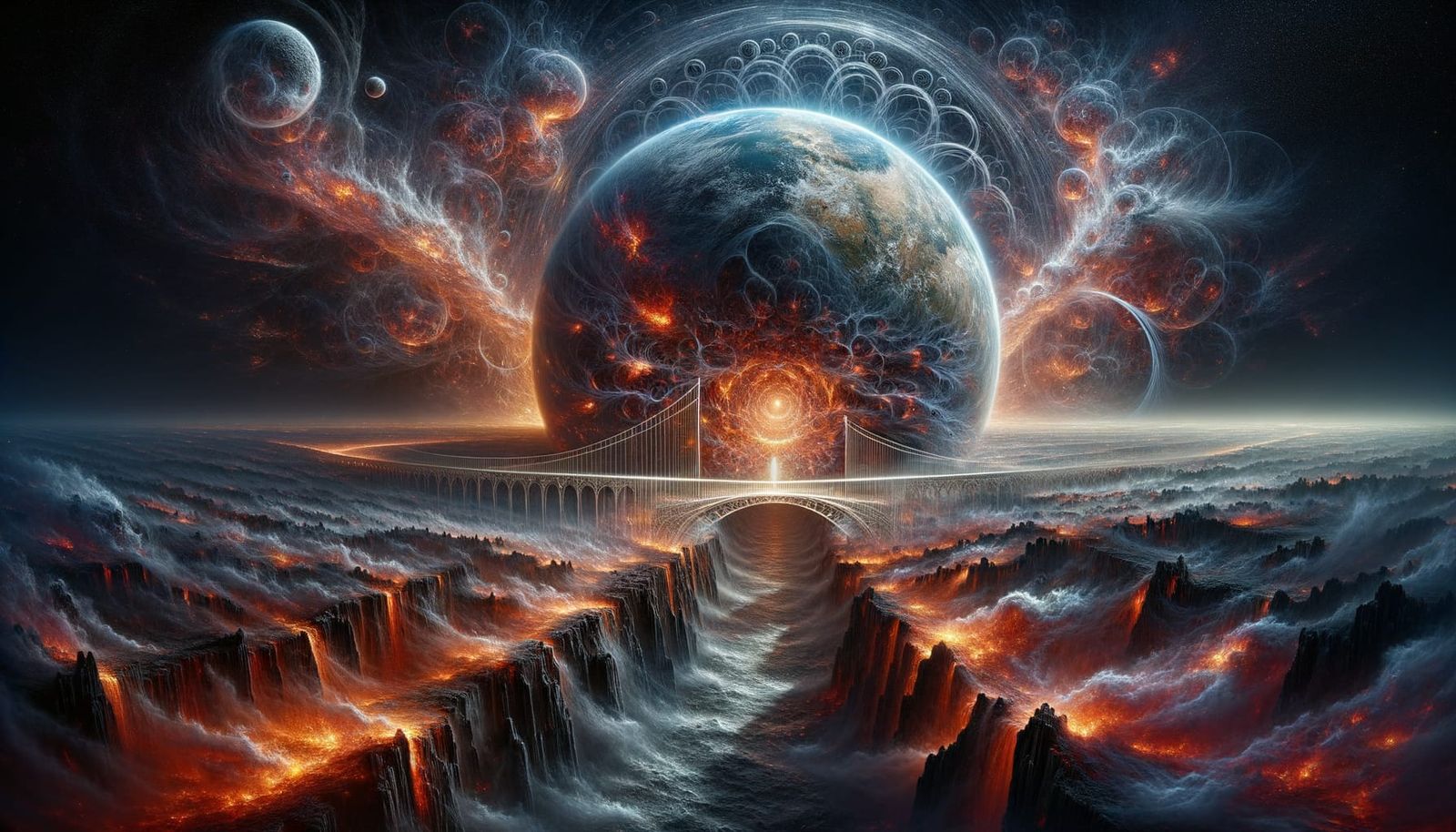 Bridge Between Worlds: Hyperrealistic Space Armageddon