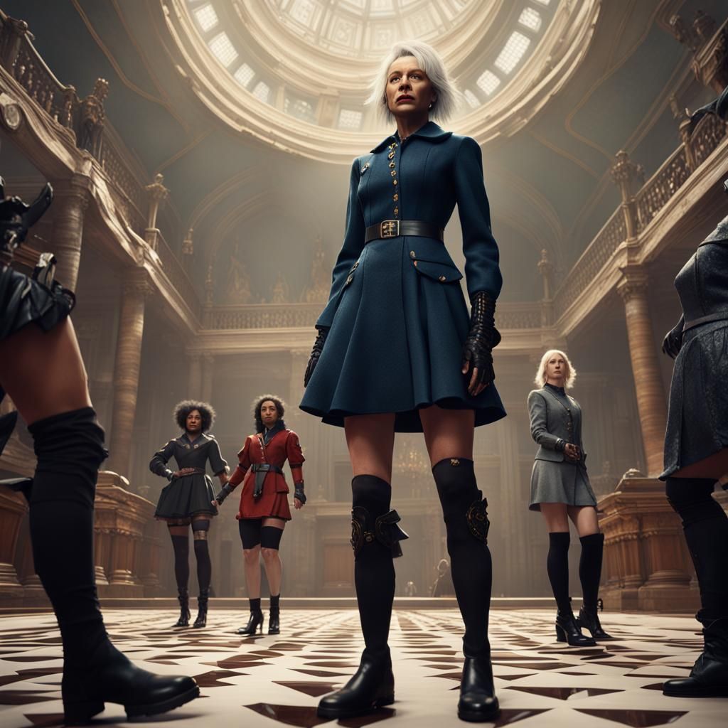 Devilish Women at Trial: A Detailed Matte Painting