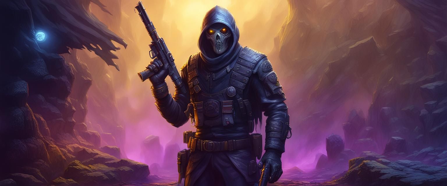 Military Alien Reaper in Ominous Cave