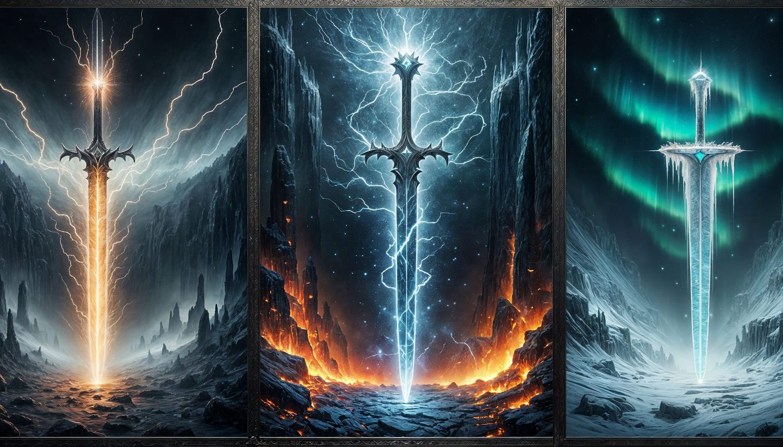 Glowing Lightning Sword in Darkened Storm Vault