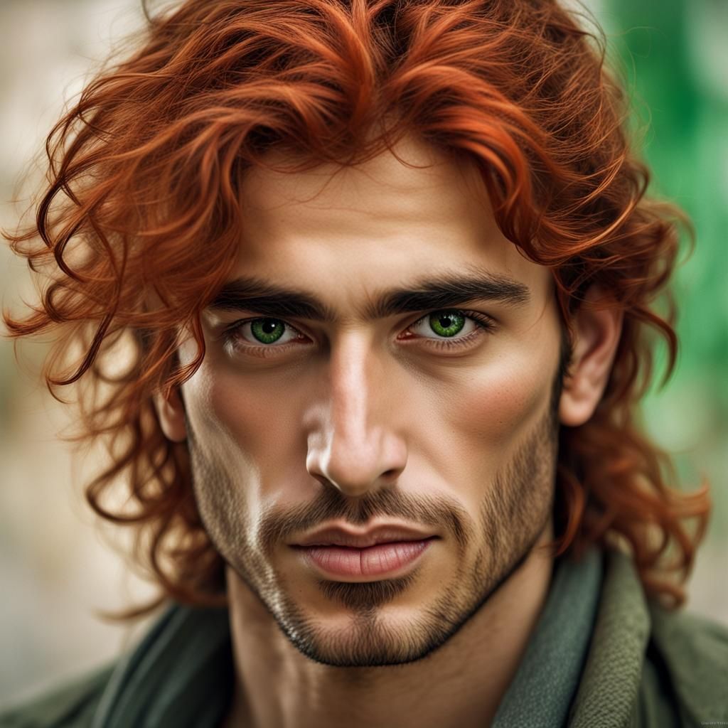 Strikingly Handsome Syrian Man with Fiery Red Hair