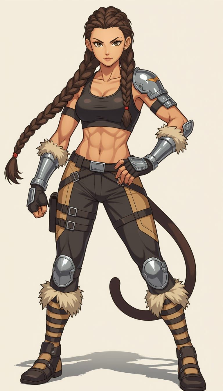 Anime-Style Monkey Martial Artist in Action