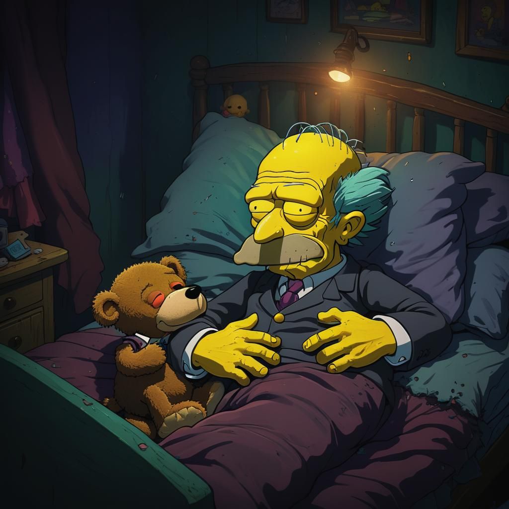 Mr. Burns Sleeping with Bobo, Concept Art