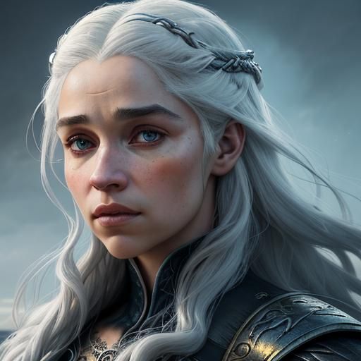 Male Daenerys Targaryen Portrait in High-Fantasy Style