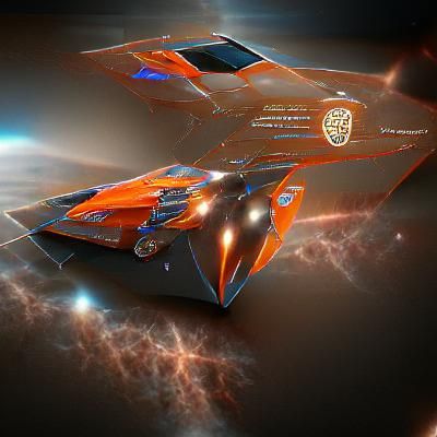 Federal Corvette Spaceship Concept Art in 3D