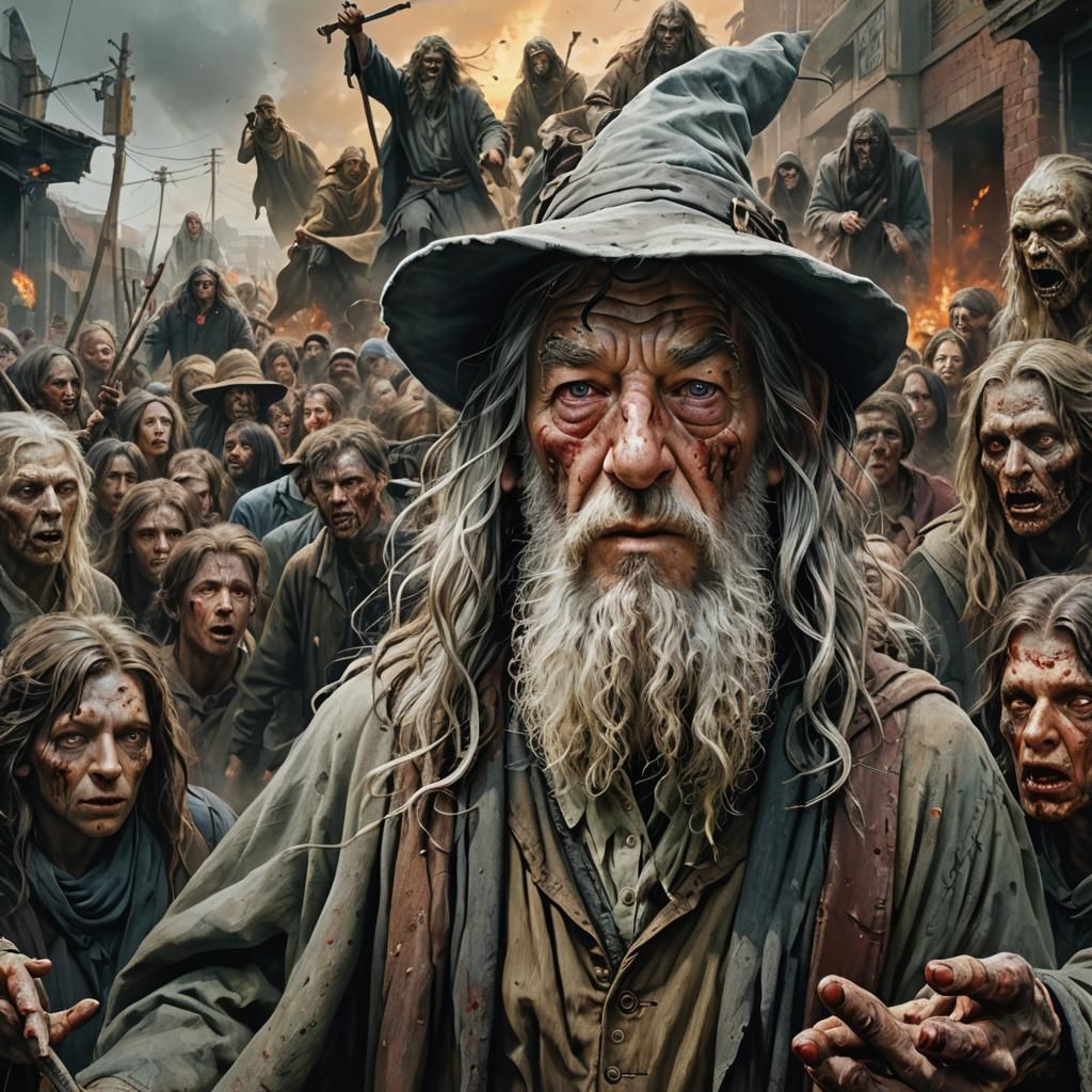 Gandalf caught in an Apocalyptic world
