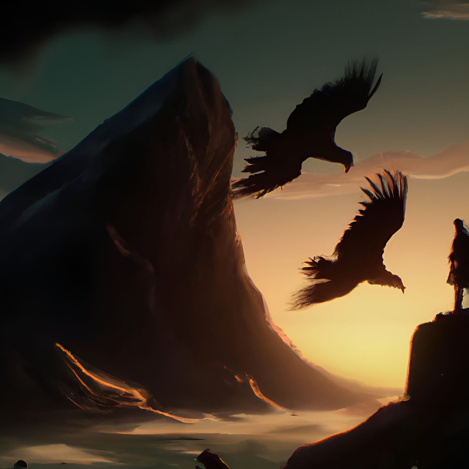 Eagle Bird Men Digital Artwork