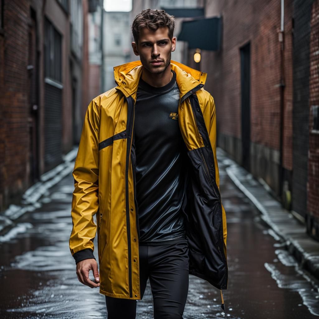 Rainy day at a back street alley