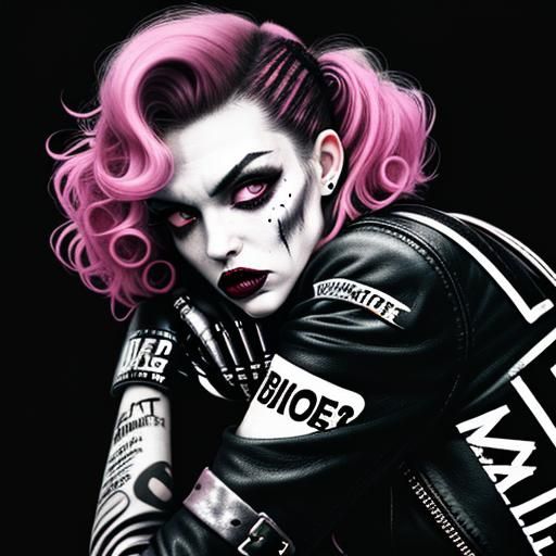 Zombie Grunge Girls in Polaroid Style