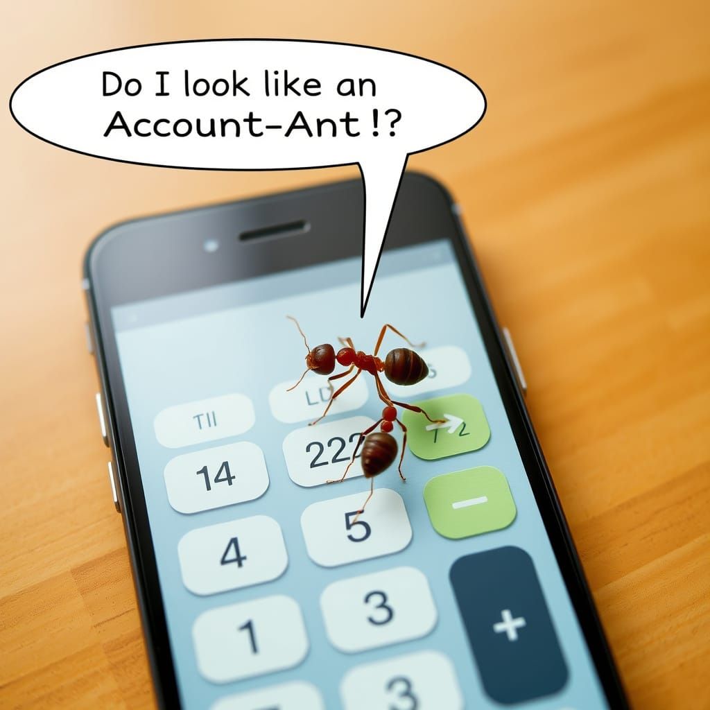 An Ant as Accountant in a Clever Math Punscape