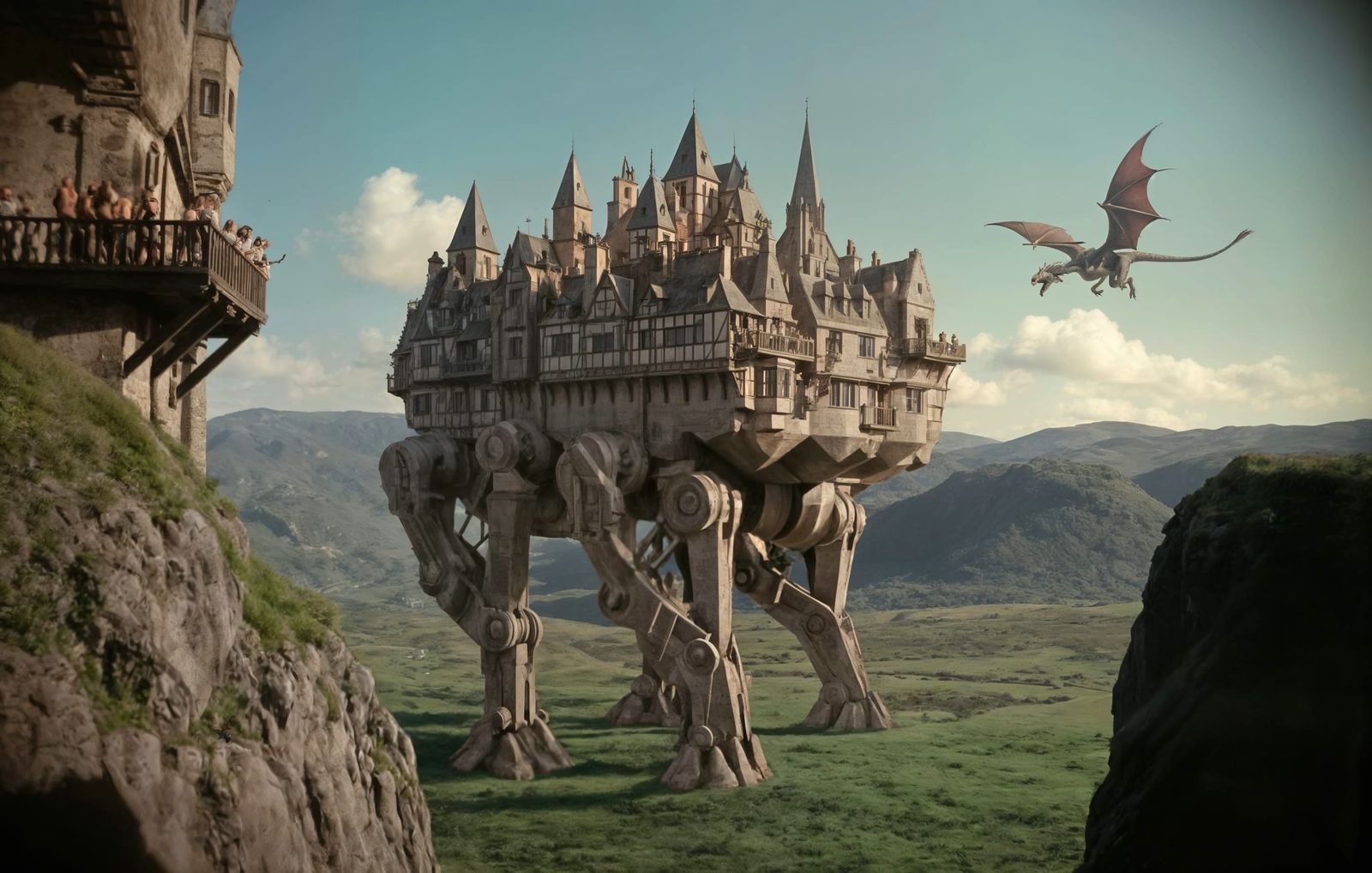 Medieval Castle Houses Transform into Walking Machine