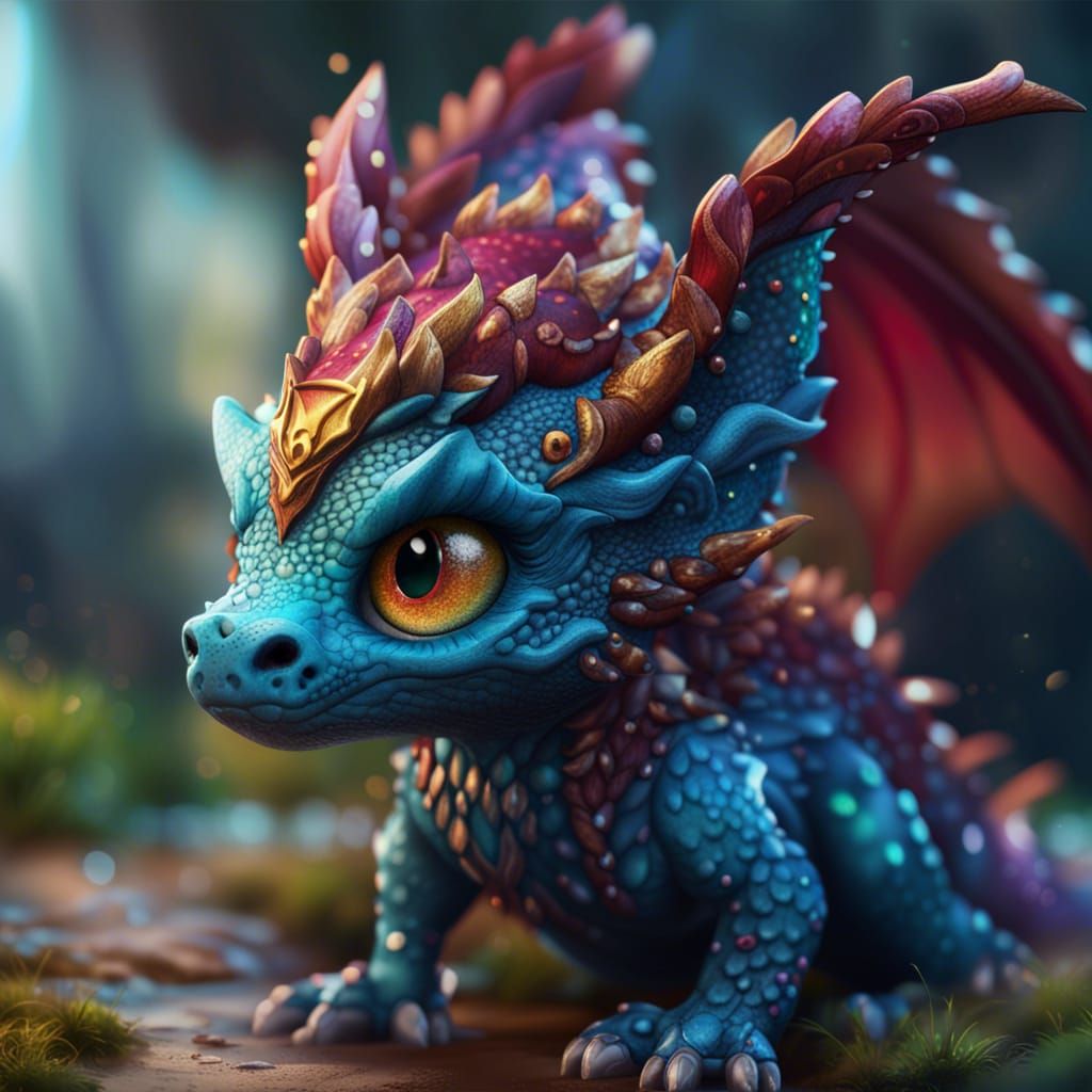 Sapphire, The Cute Little Jewel Dragon