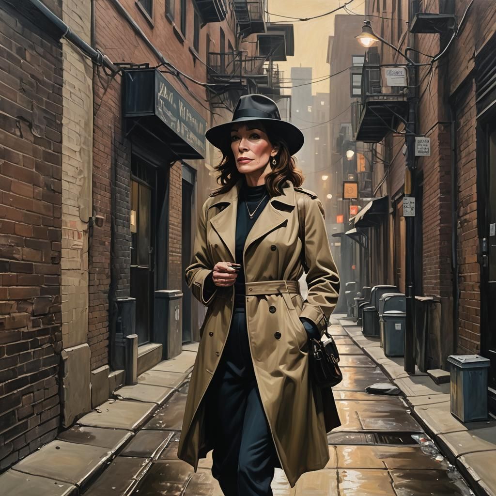 1950s Private Eye in Grimy City Alley