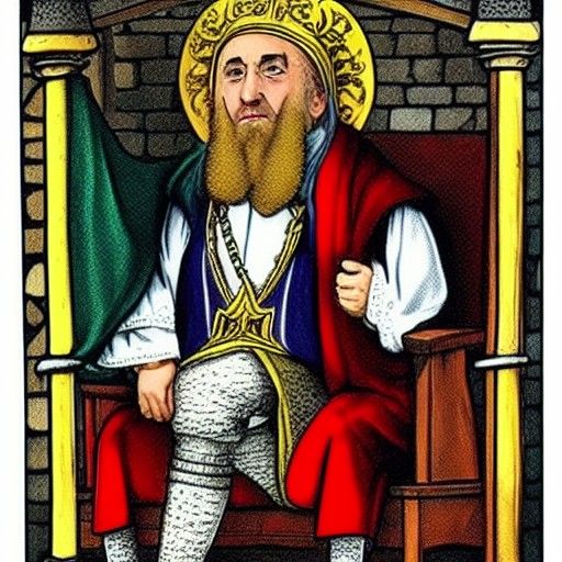 Medieval Figure in Stylized Attire