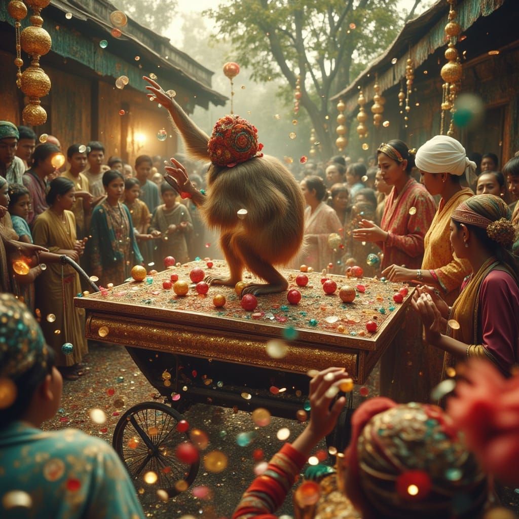 Monkey Dancer in Laos, Fantasy Scene