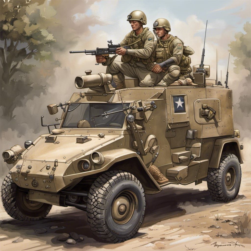 Modern American Armored Scout Car: Detailed Image