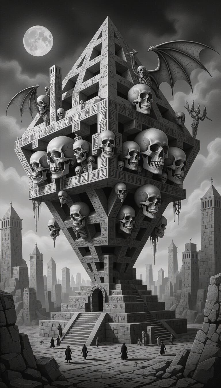 Primordial Cubist Labyrinth of Dark Gods