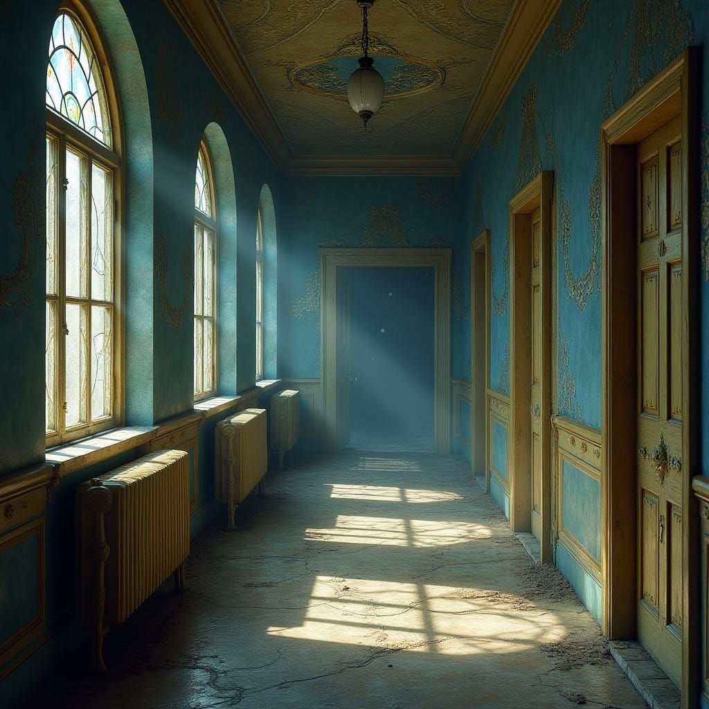 Whispered Secrets in a Golden Orphanage Hallway
