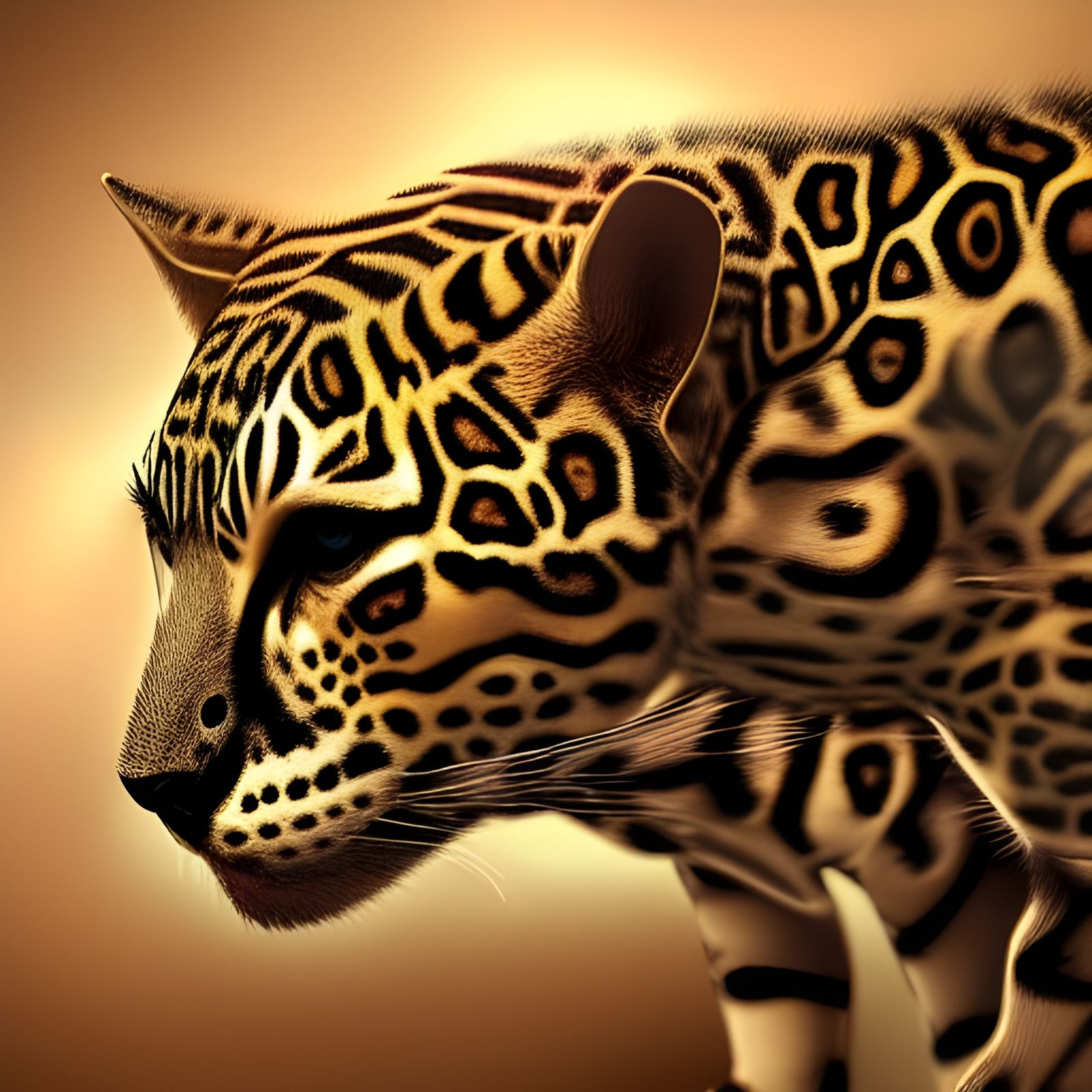 Human Ocelot in Fantasy Style