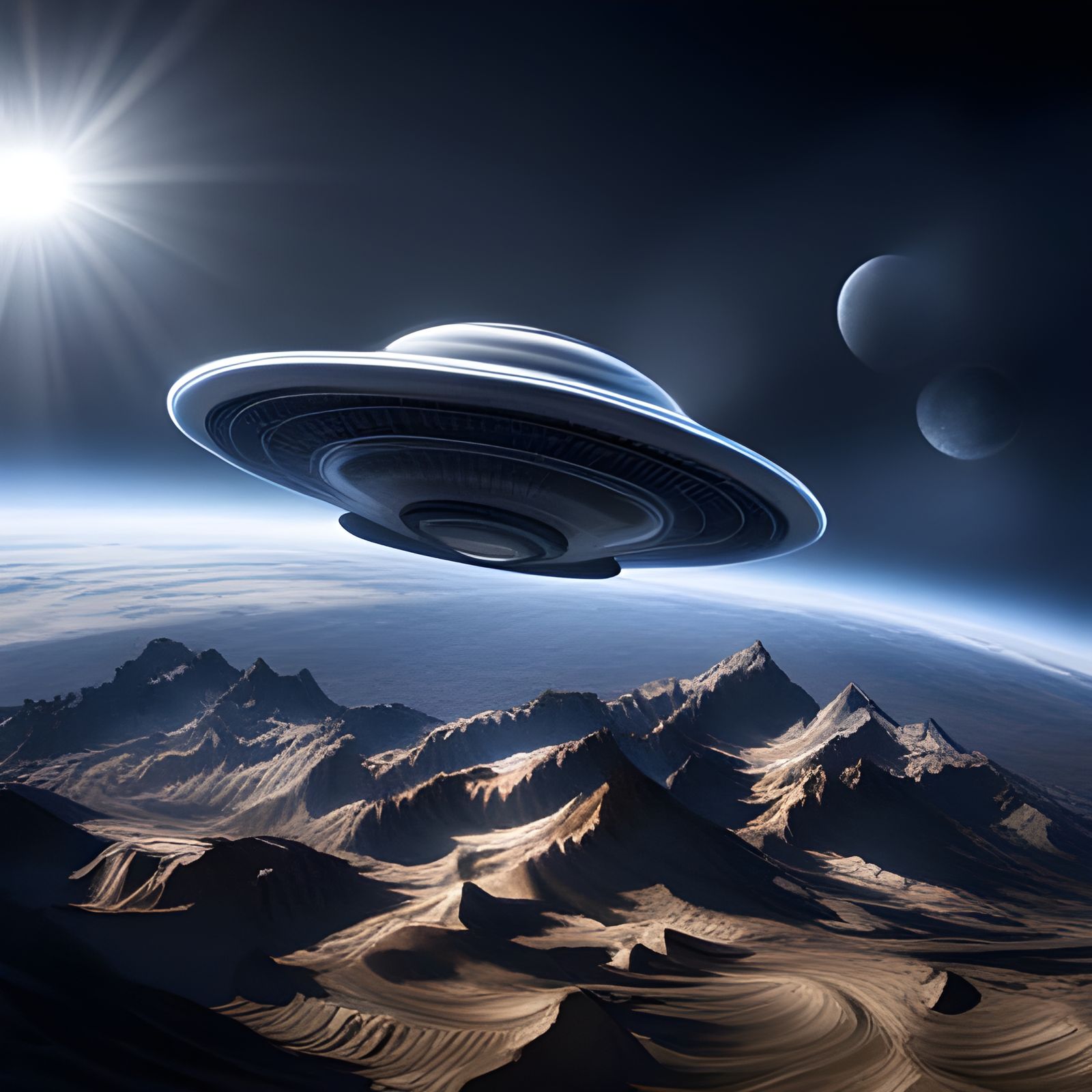 Detailed UFO Flying Saucer in 8k Resolution