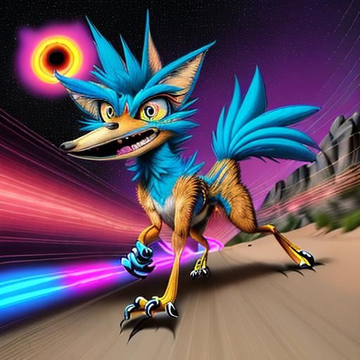Wile E. Coyote's Psychedelic Roadrunner Chase