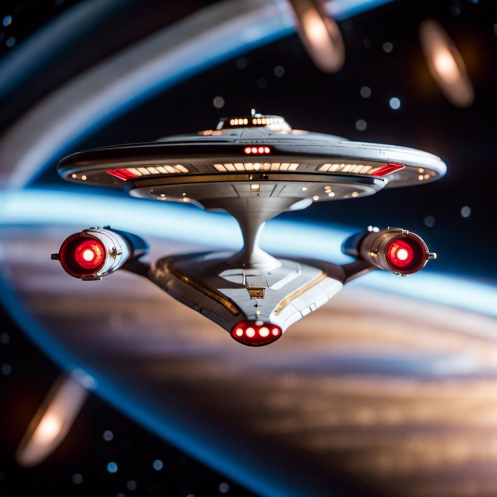 Star Trek Starfleet Starship in Space
