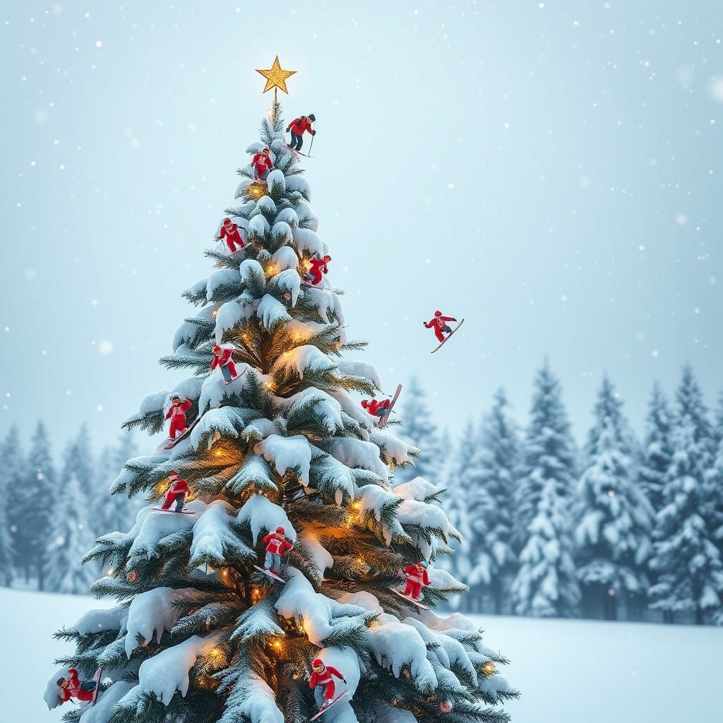 Winter Wonderland Christmas Tree Scene