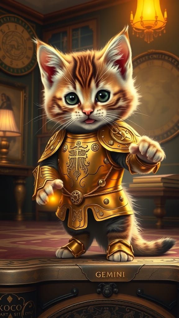 Golden Kitten of the Gemini Knights