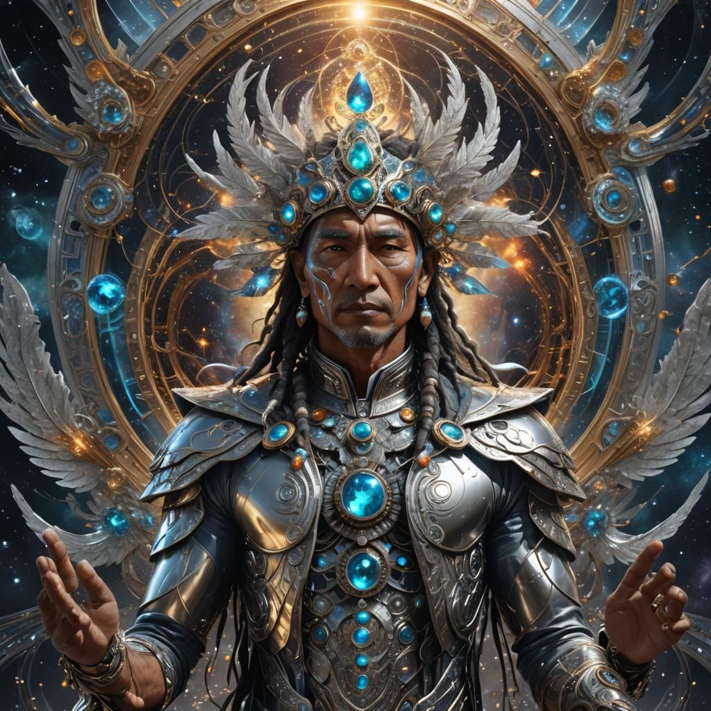 Spectronic Angel, Native Medicine Man in Fractal Vortex