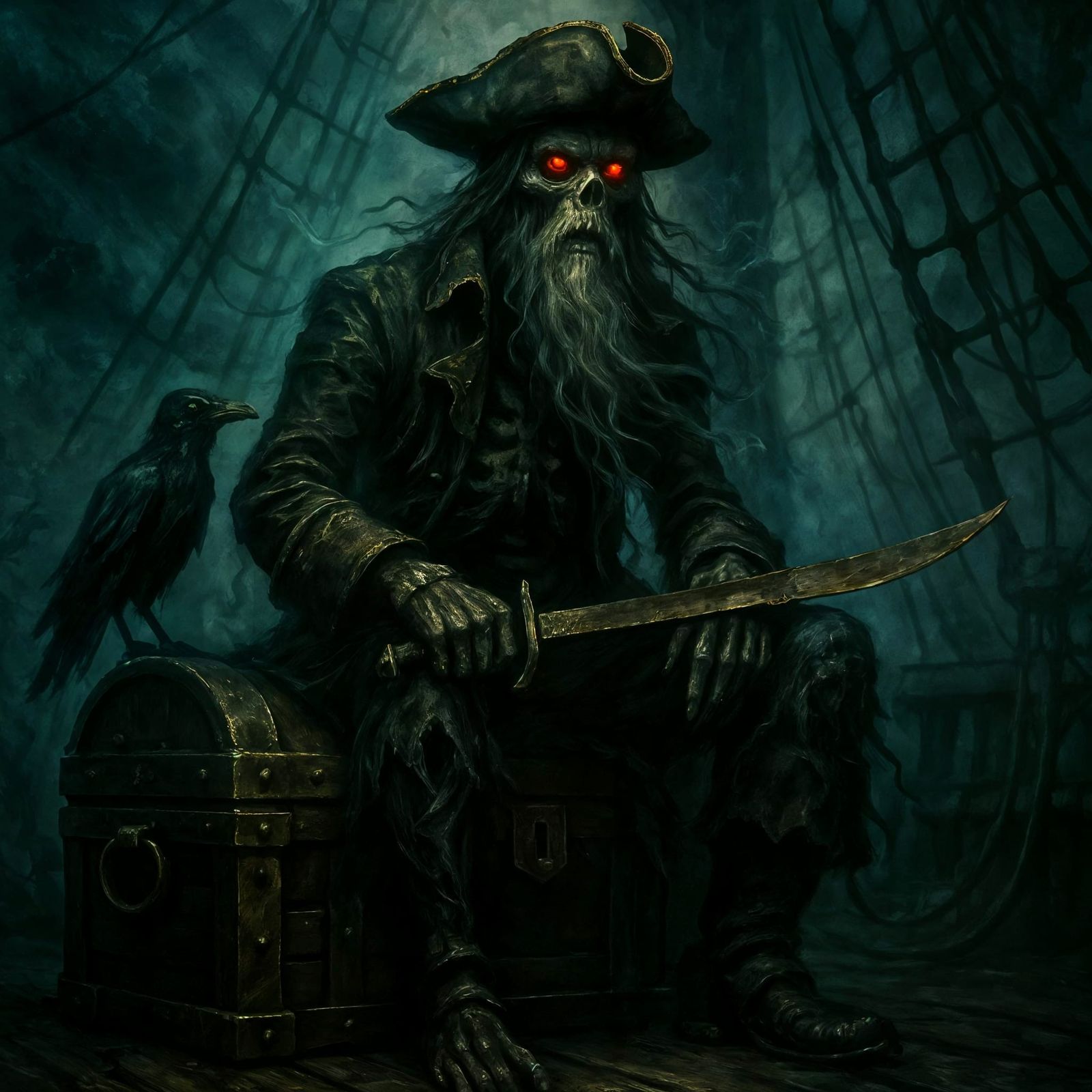 Undead Pirate King on Ghost Ship