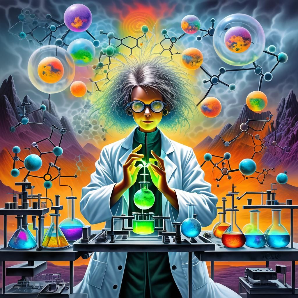 female scientist- cartoon version
