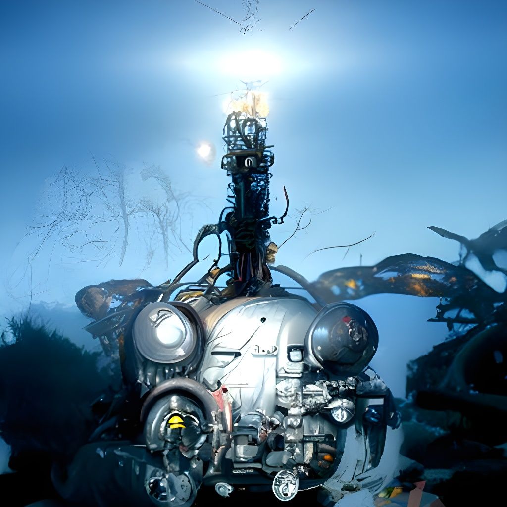 Steampunk Spaceship Illustration in 8K Resolution