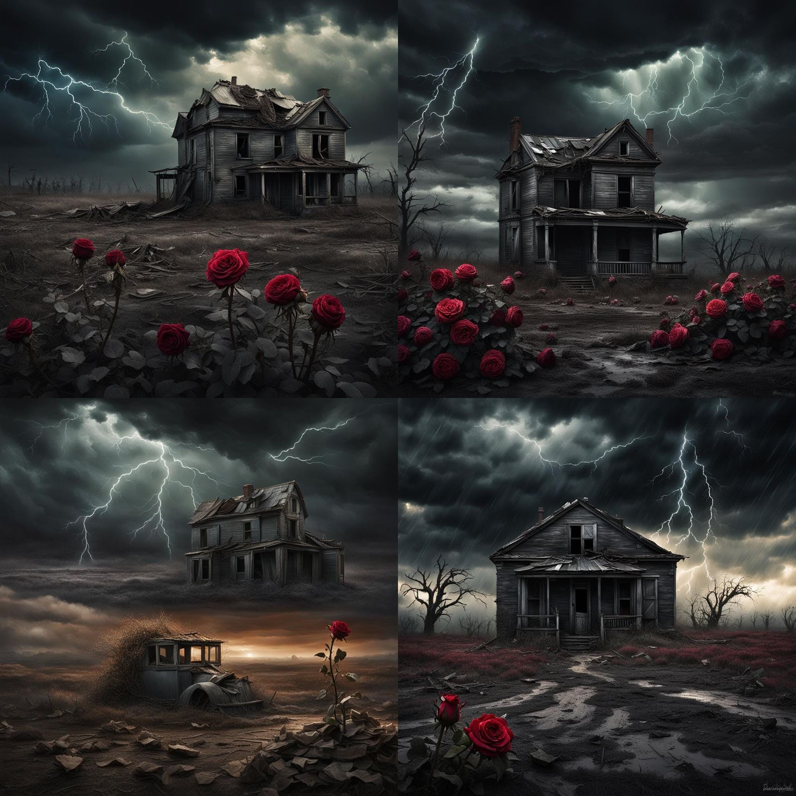 Desolate Landscape: A Matte Painting of Despair