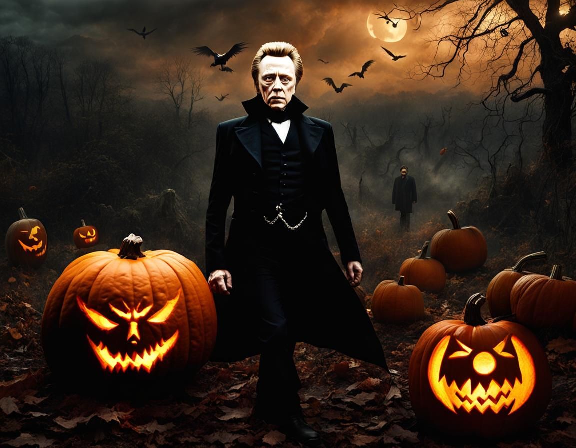 Sinister Christopher Walken Pumpkin Carving in Sleepy Hollow