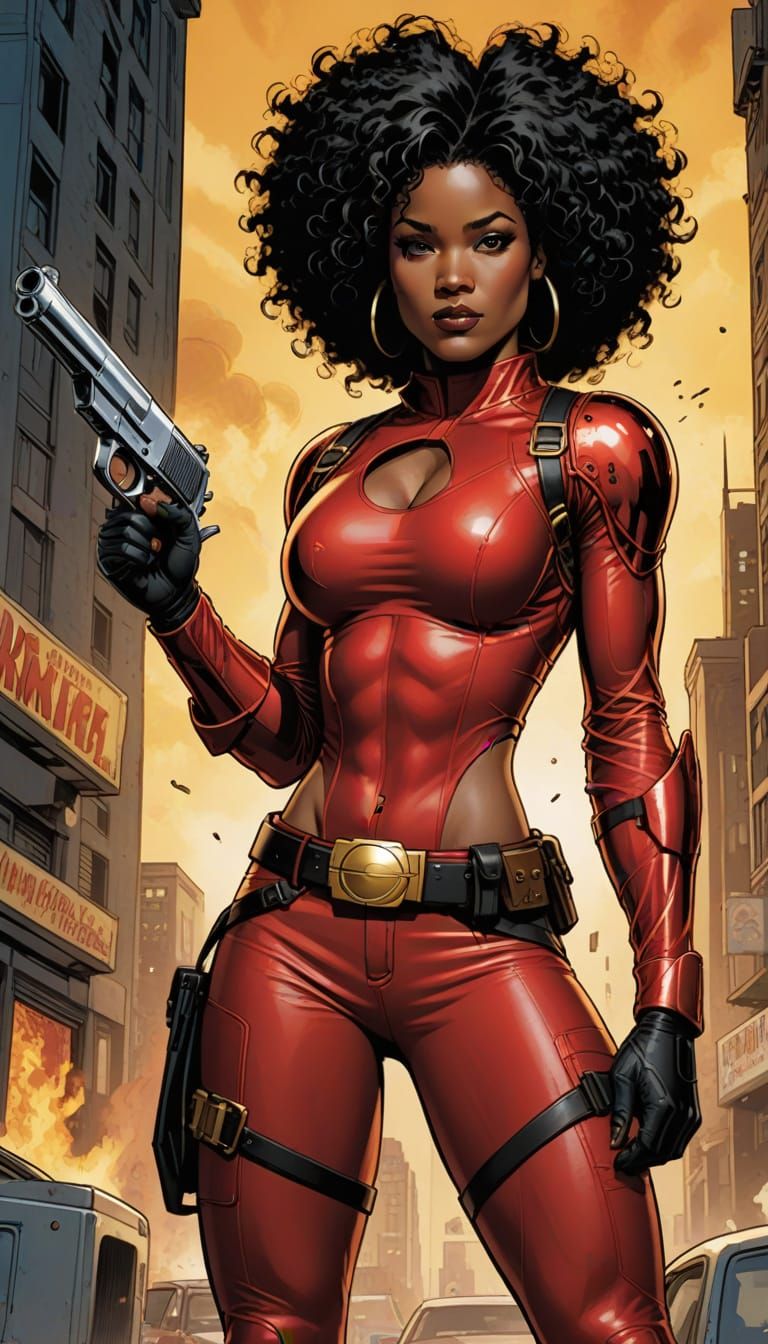 Keke Palmer as Misty Knight in Comic Book Art