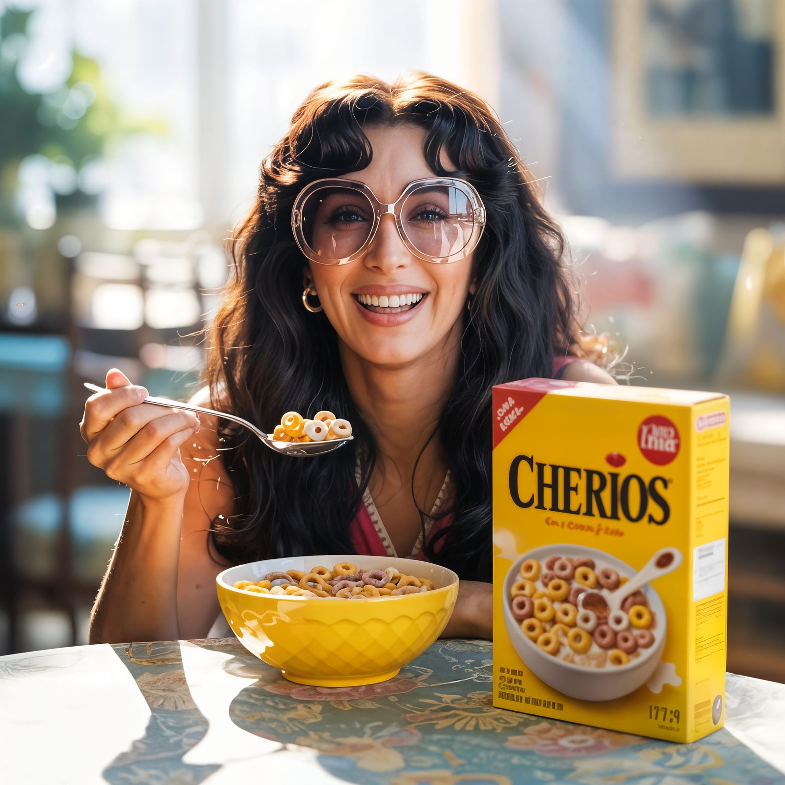 Cher Eating 'Cherios' Cereal, 70s Style