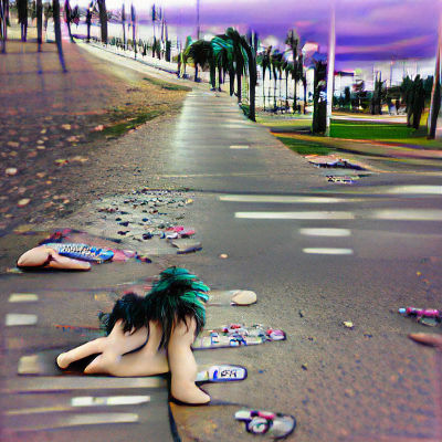 Desolate Cityscape at Twilight