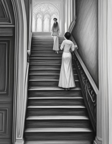 Interview on the stairs