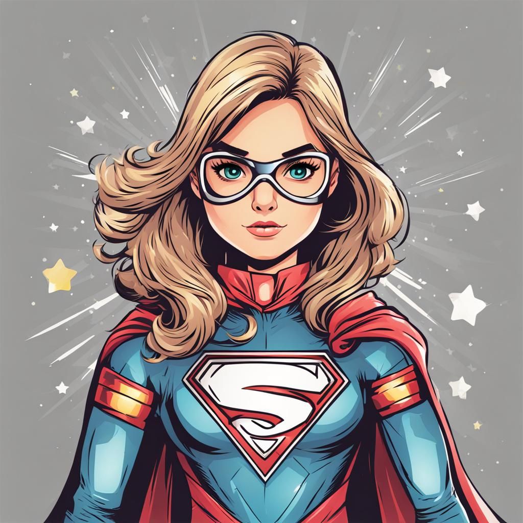 Dynamic Female Superhero Illustration