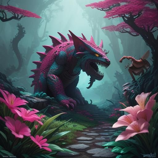 Magical Woods Creature Hybrid: Fantasy Concept Art