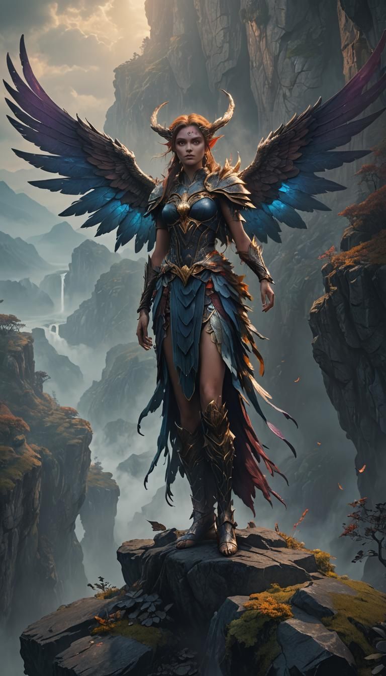 Misty Cliff Fae: Fantasy Concept Art