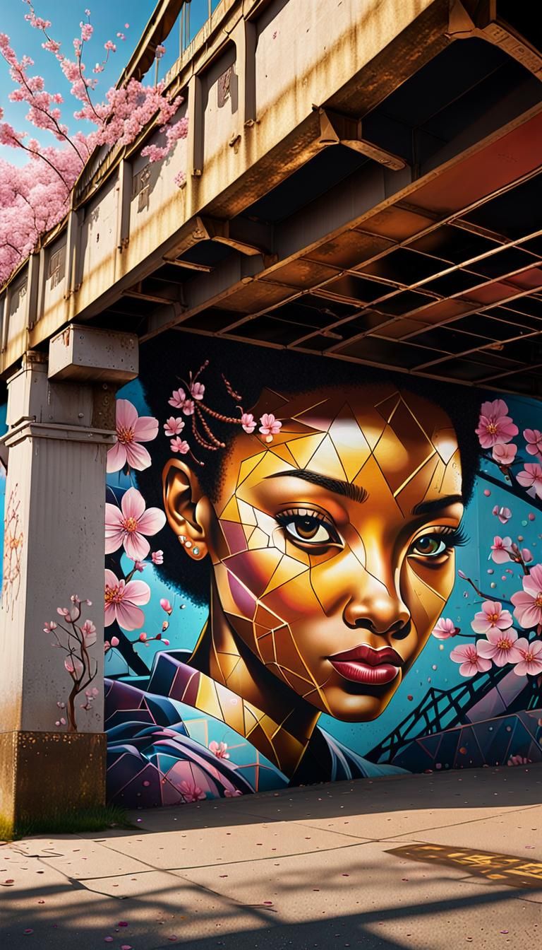 Cyberpunk Hyperrealist Graffiti Masterpiece