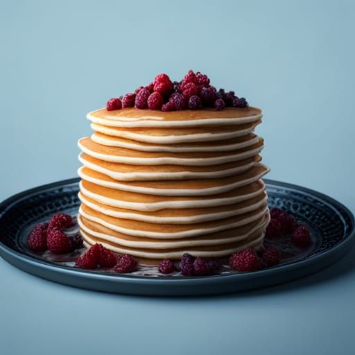 Fantastical Pancake Stack in Detailed Digital Painting