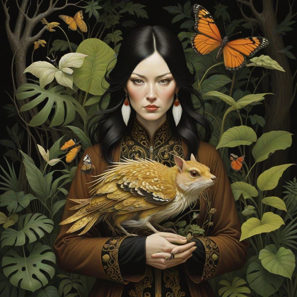 Exotic Feral Quadruped in Tropical Rainforest Habitat